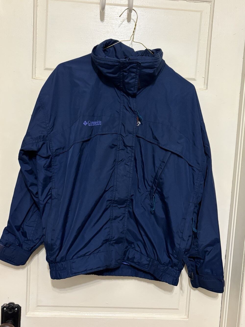 Vintage Columbia Insulated Jacket Navy w/ Periwinkle liner Gorpcore Women’s M